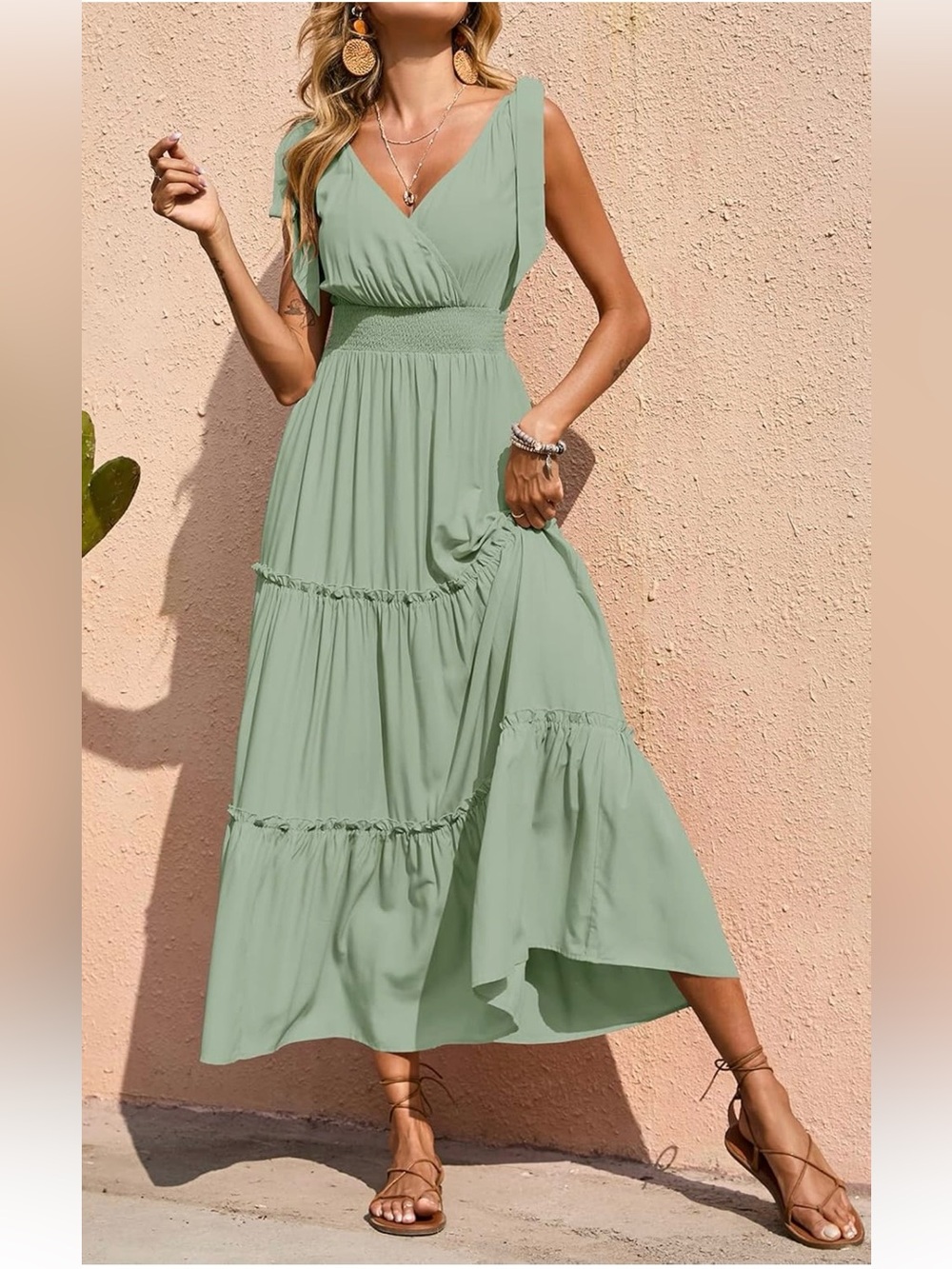 Women's Sage Green Maxi Dress